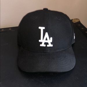Black LA Dodgers Fitted Hat (Size 7 1/4)